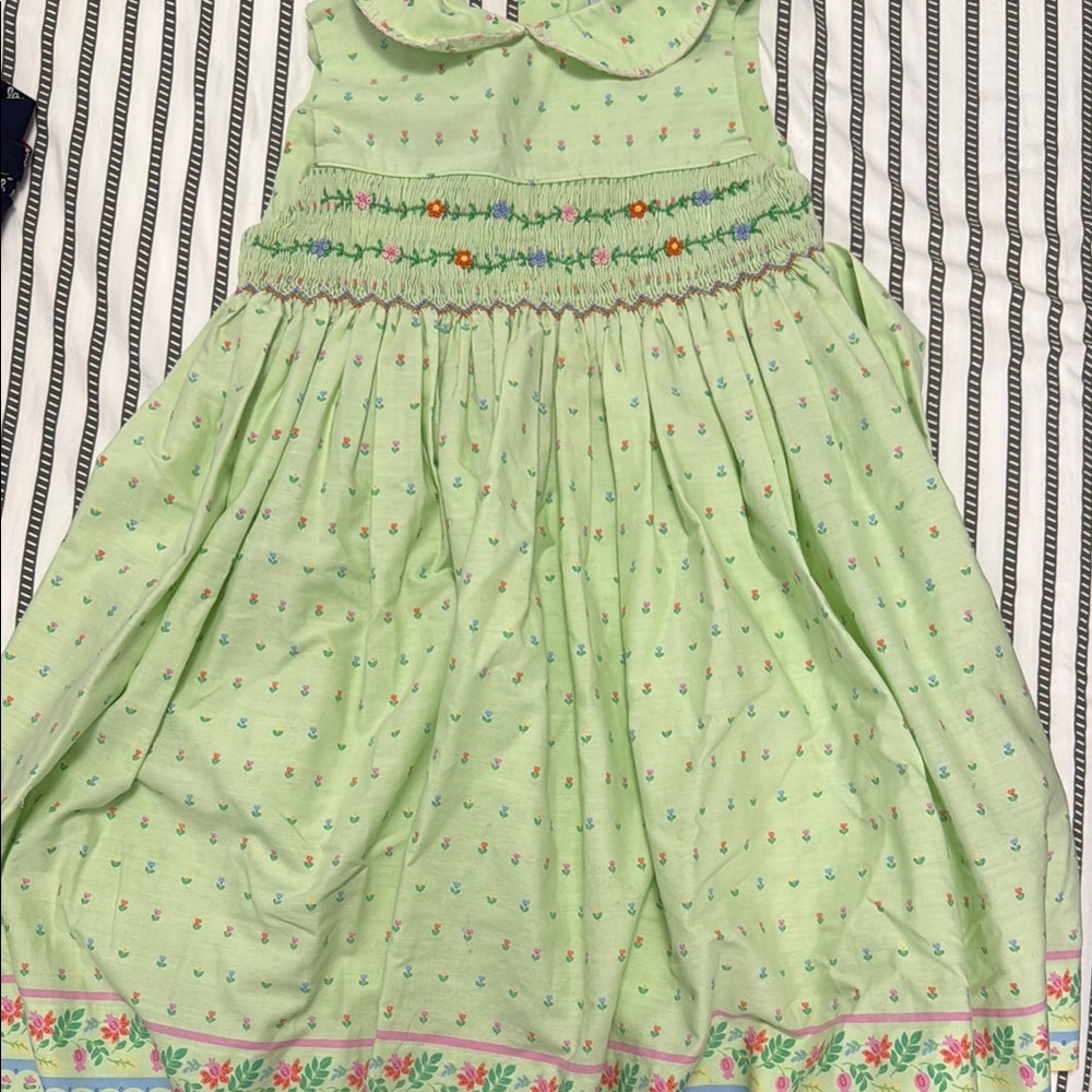 Charming Green Kids Dress